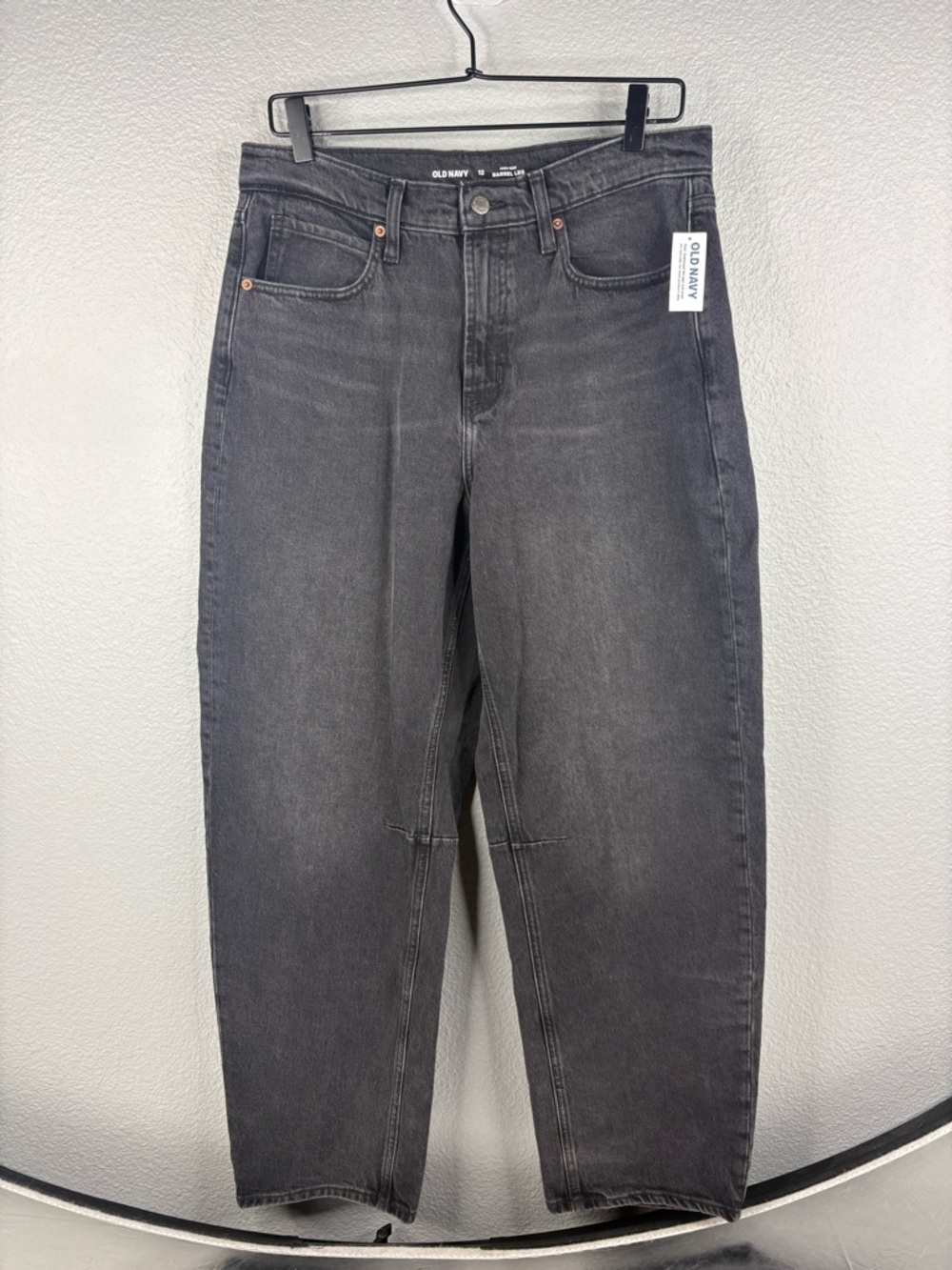 Grey Wash High Rise Barrel Leg Jeans *NWT*